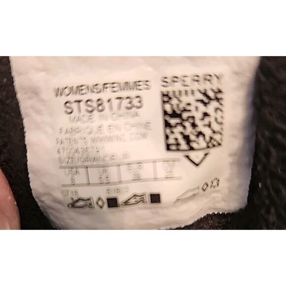 Sperry Duck Boot Black Waterproof Lace Up Quilted Women's Size 8M STS81733 - Picture 10 of 11